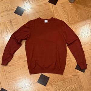 Zara Men's Brick Red Crewneck Sweater